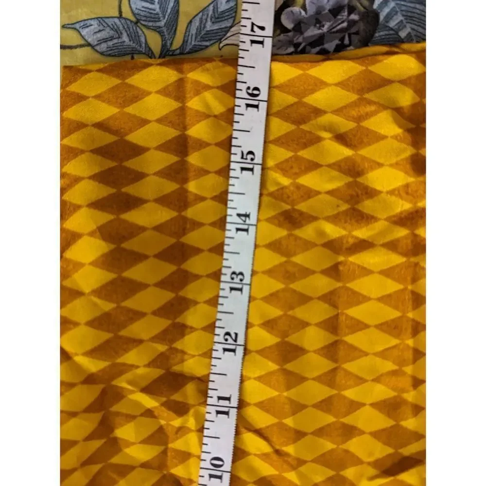 Sari silk packable bag gold and yellow silk